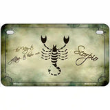 Scorpio Zodiac Novelty Metal License Plate 7" x 4" (MP)