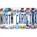 North Carolina Strip Art Novelty Metal License Plate Tag 7" x 4" Motorcycle (MP)