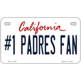 Number 1 Padres Fan Novelty Metal License Plate Tag 7" x 4" (MP)