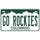 Go Rockies Novelty Metal License Plate Tag 7" x 4" (MP)