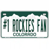 Number 1 Rockies Fan Novelty Metal License Plate Tag 7" x 4" (MP)