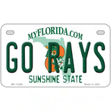 Go Rays Novelty Metal License Plate Tag 7" x 4" (MP)