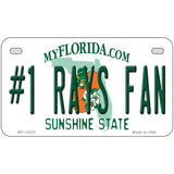 Number 1 Rays Fan Novelty Metal License Plate Tag 7" x 4" (MP)