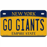 New York Go Giants Novelty Metal License Plate Tag 7" x 4" (MP)