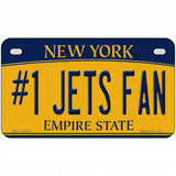 Numbers 1 Jets Fan Novelty Metal License Plate Tag 7" x 4" (MP)