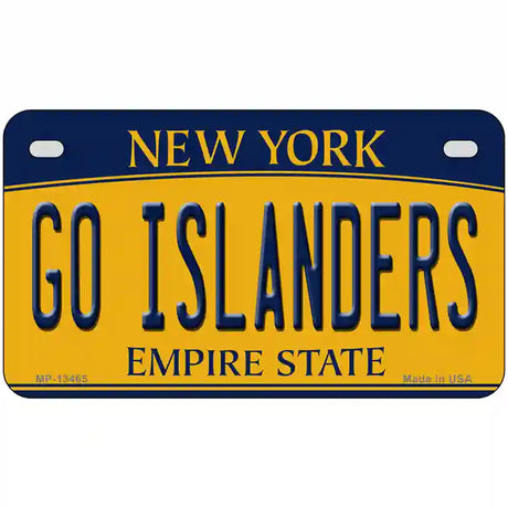 Go Islanders Novelty Metal License Plate Tag 7" x 4" (MP)
