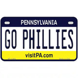 Go Phillies Novelty Metal License Plate Tag 7" x 4" (MP)