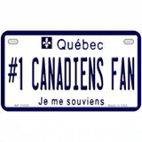 Number 1 Canadiens Fan Novelty Metal License Plate Tag 7" x 4" (MP)