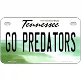 Go Predators Novelty Metal License Plate Tag 7" x 4" Motorcycle (MP)