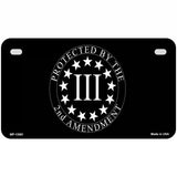 Protected by 2nd Amendment Novelty Metal License Plate Tag 7" x 4" (MP)