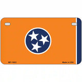 Tennessee Flag Orange Novelty Metal License Plate Tag 7" x 4" Motorcycle (MP)