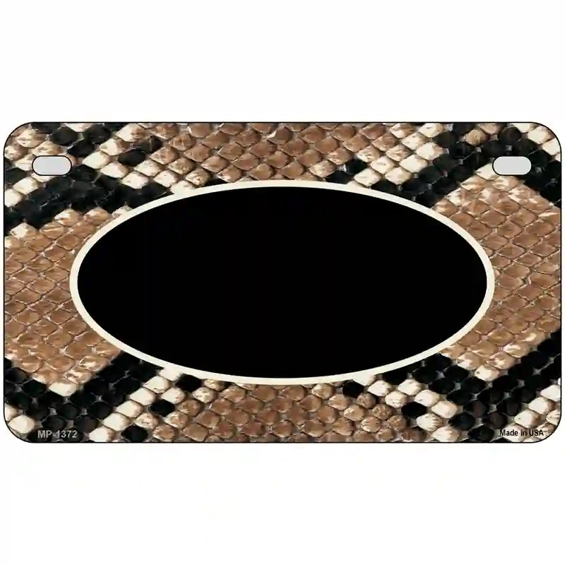 Snake With Black Center Oval Metal Novelty License Plate 7" x 4" (MP)