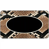 Snake With Black Center Oval Metal Novelty License Plate 7" x 4" (MP)