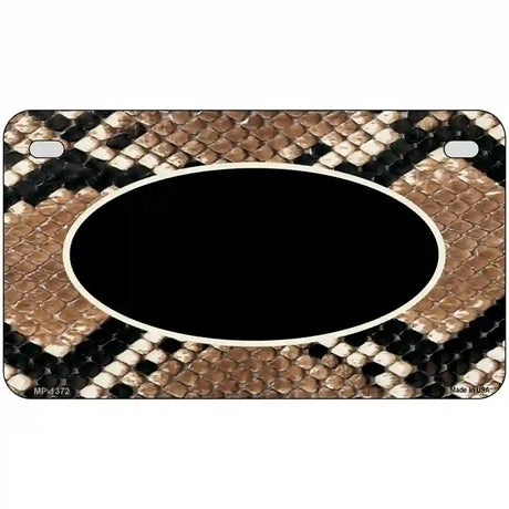 Snake With Black Center Oval Metal Novelty License Plate 7" x 4" (MP)
