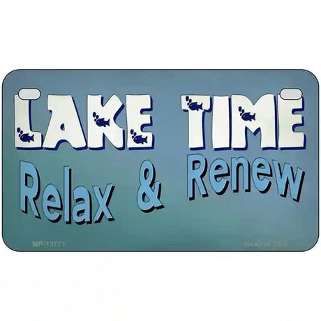 Lake Time Novelty Metal License Plate Tag 7" x 4" Motorcycle (MP)