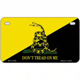 Dont Tread On Me Yellow|Black Novelty Metal License Plate 7" x 4" (MP)