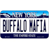 Buffalo Mafia New York Novelty Metal License Plate Tag 7" x 4" Motorcycle (MP)