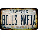 Bills Mafia New York Rusty Novelty Metal License Plate Tag 7" x 4" Motorcycle (MP)