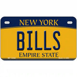 Bills New York Yellow Novelty Metal License Plate Tag 7" x 4" Motorcycle (MP)