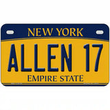Allen 17 New York Novelty Metal License Plate Tag 7" x 4" Motorcycle (MP)
