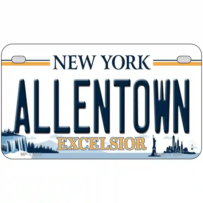 Allentown Excelsior New York Novelty Metal License Plate Tag 7" x 4" Motorcycle (MP)