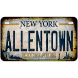 Allentown Excelsior New York Rusty Novelty Metal License Plate Tag 7" x 4" Motorcycle (MP)