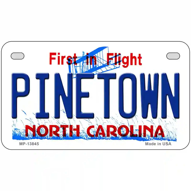 Pinetown North Carolina Novelty Metal License Plate Tag 7" x 4" Motorcycle (MP)