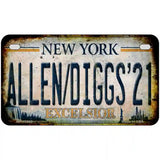 Allen Diggs 21 NY Excelsior Rusty Novelty Metal License Plate Tag 7" x 4" Motorcycle (MP)