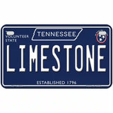 Limestone Tennessee Blue Novelty Metal License Plate Tag 7" x 4" (MP)