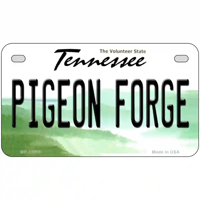 Pigeon Forge Tennessee Novelty Metal License Plate Tag 7" x 4" Motorcycle (MP)