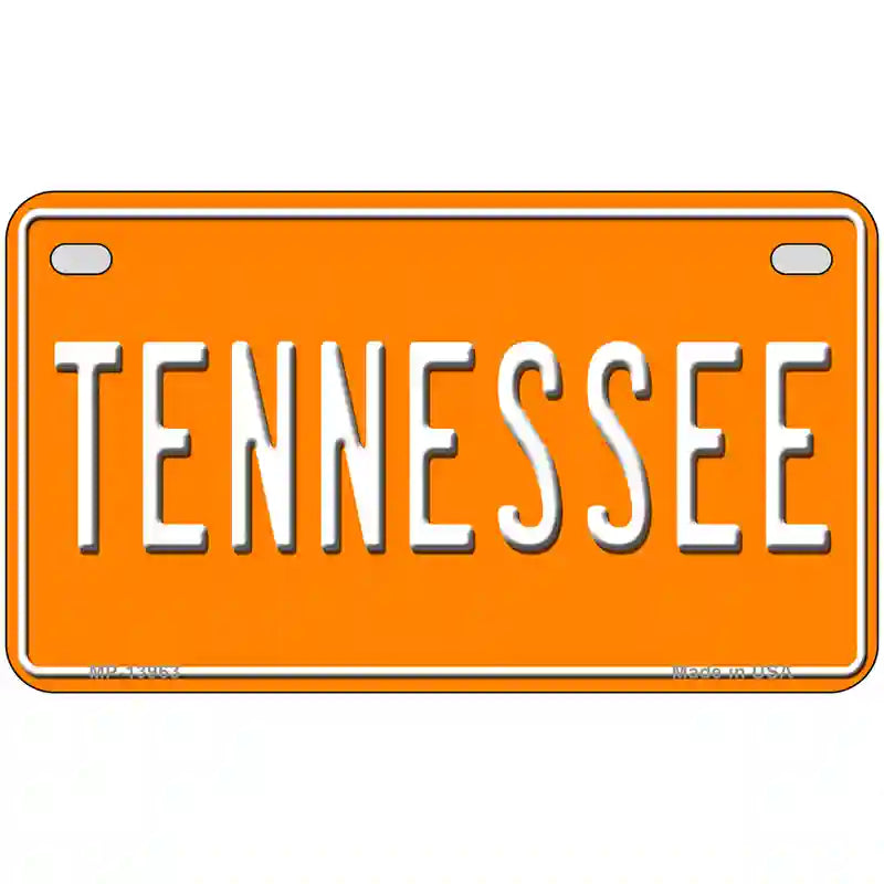 Tennessee Orange Novelty Metal License Plate Tag 7" x 4" Motorcycle (MP)