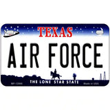 Texas Air Force Novelty Metal License Plate Tag 7" x 4" Motorcycle (MP)