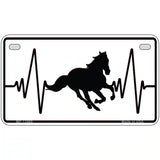 Horse Heart Beat Novelty Metal License Plate Tag 7" x 4" Motorcycle (MP)