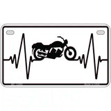 Motorcycle Heart Beat Novelty Metal License Plate Tag 7" x 4" Motorcycle (MP)