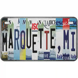 Marquette MI Strip Art Novelty Metal License Plate Tag 7" x 4" Motorcycle (MP)