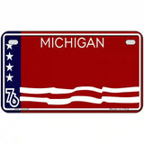 Michigan Bicentennial 76 Novelty State Blank Metal License Plate 7" x 4" (MP) / Yes