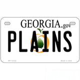 Plains Georgia Novelty Metal License Plate 7" x 4" (MP)