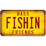 Fishin Friends Novelty Metal License Plate 7" x 4" (MP)