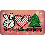 Peace Love Christmas Novelty Metal License Plate 7" x 4" (MP)