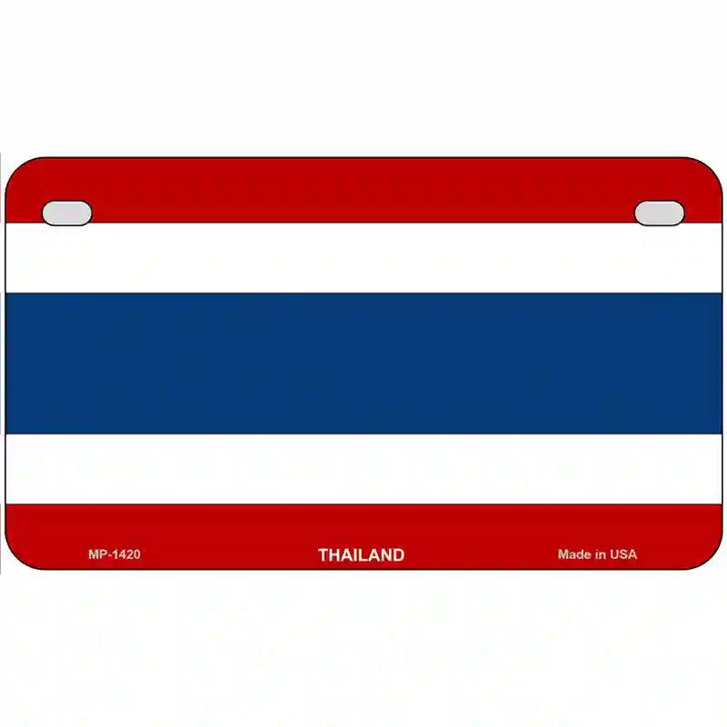 Thailand Flag Metal Novelty License Plate 7" x 4" (MP)