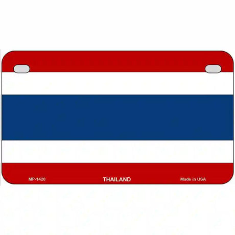 Thailand Flag Metal Novelty License Plate 7" x 4" (MP)