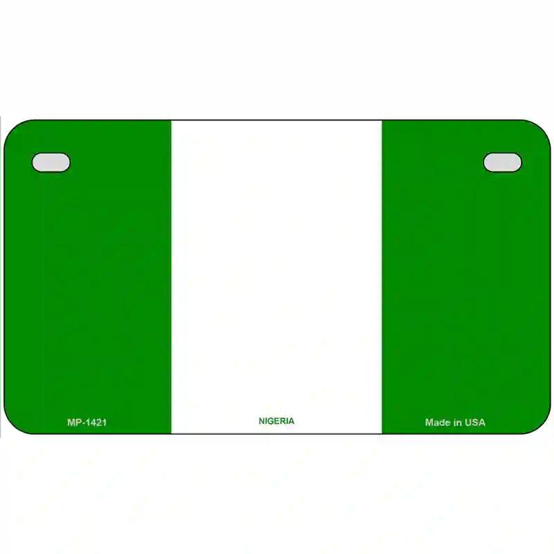 Nigeria Flag Metal Novelty License Plate 7" x 4" (MP)