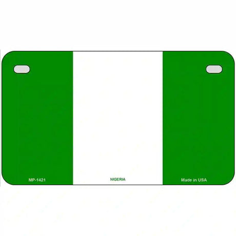 Nigeria Flag Metal Novelty License Plate 7" x 4" (MP)