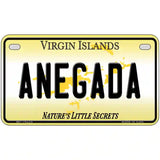 Virgin Islands Anegada Novelty Metal License Plate 7" x 4" Motorcycle (MP)