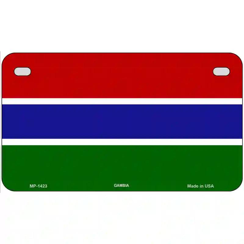 Gambia Flag Metal Novelty License Plate 7" x 4" (MP)