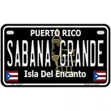 Sabana Grande Puerto Rico Black Novelty Metal License Plate 7" x 4" (MP)