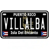 Villalba Puerto Rico Black Novelty Metal License Plate 7" x 4" (MP)