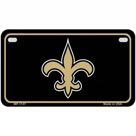 Fleur de lis Metal Novelty License Plate 7" x 4" (MP)