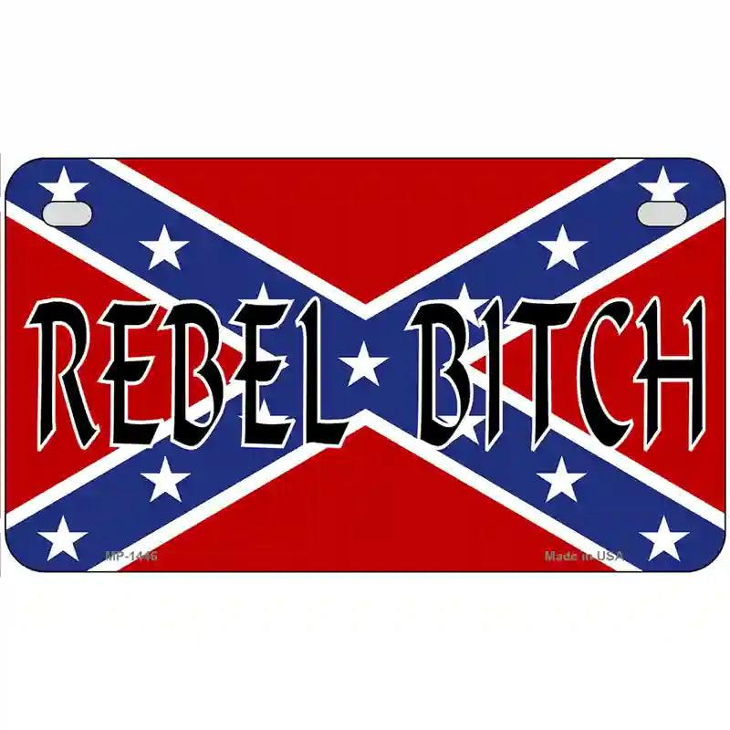 Rebel Bitch Metal Novelty License Plate 7" x 4" (MP)