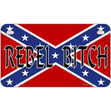 Rebel Bitch Metal Novelty License Plate 7" x 4" (MP)